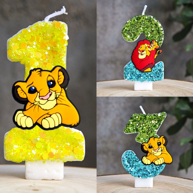 Zebra Candle Supplies - Bougie roi Lion Simba numéro 0-9,