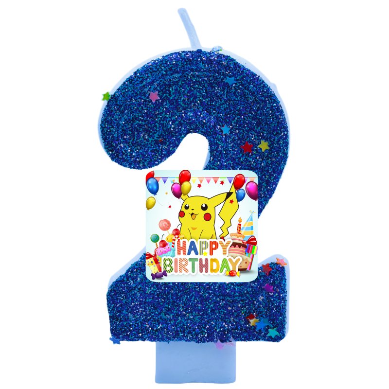Zebra Candle Supplies - Bougies Pokémon Monstre Pikachu Thème Anniversaire
