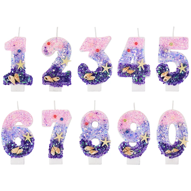 Zebra Candle Supplies - Bougies dégradées en forme de sirène,
