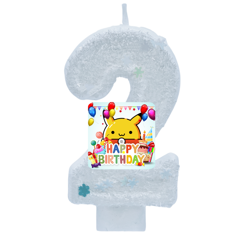 Zebra Candle Supplies - Bougies Pokémon Monstre Pikachu Thème Anniversaire