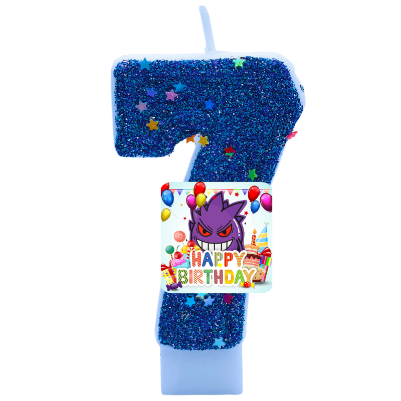 Zebra Candle Supplies - Bougies Pokémon Gengar Thème Anniversaire Chiffres